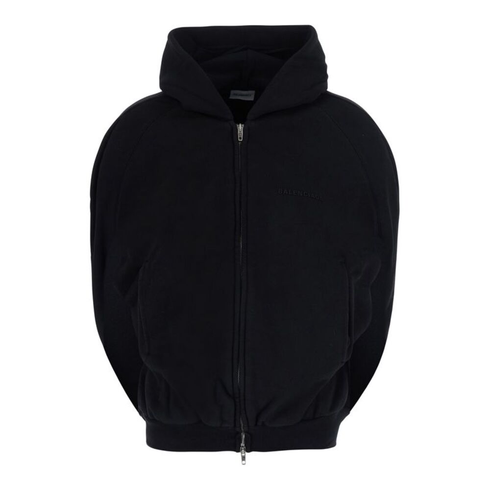 Balenciaga Women Balloon Hoodie In Heavy Molleton